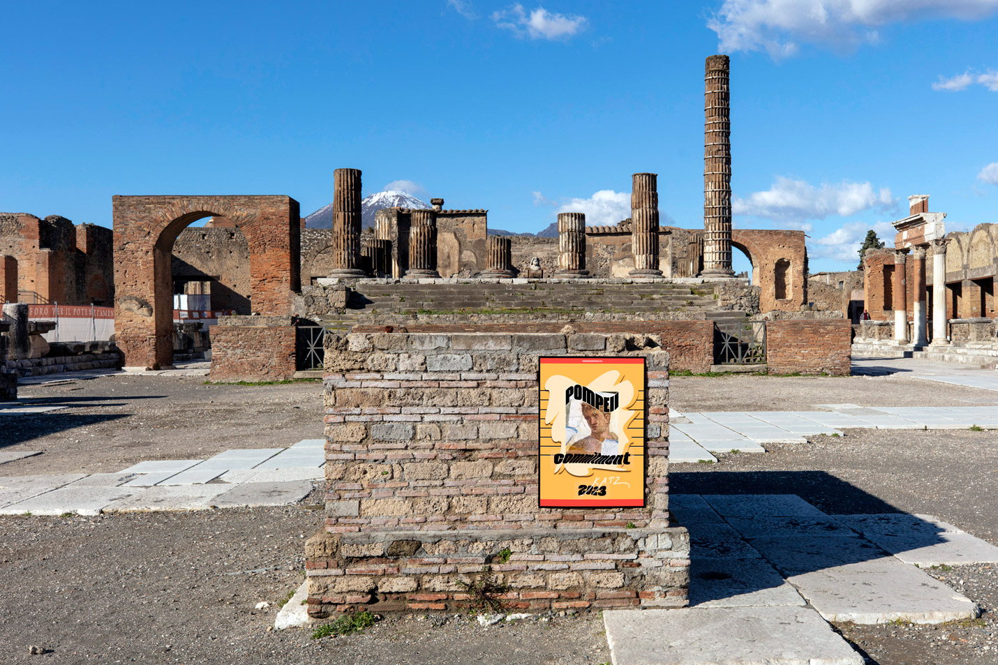Allison Katz – Pompeii Circumstance (Milk glass), 2023 – poster d'artista  – Courtesy l'Artista e il Parco Archeologico di Pompei 