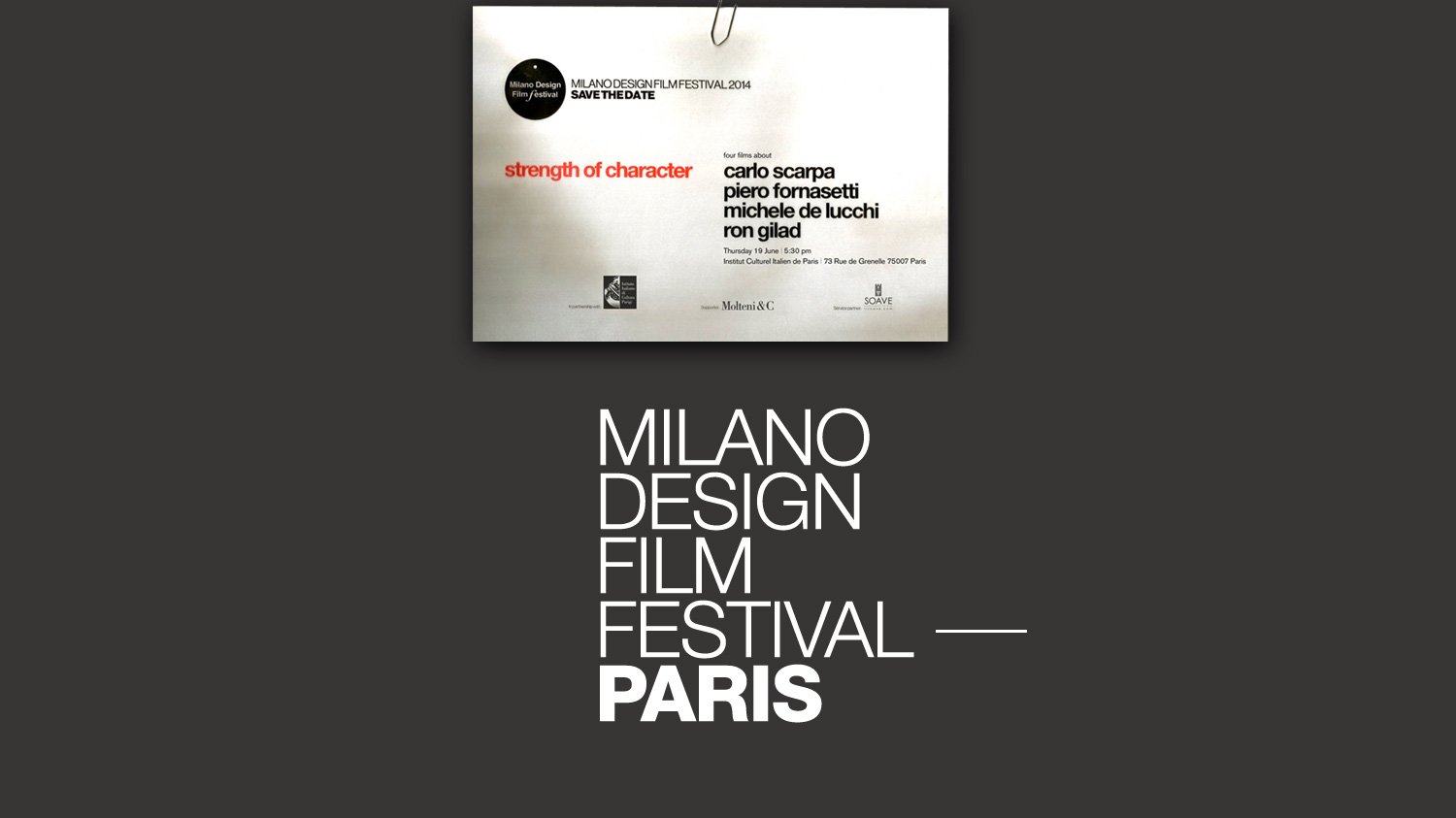 Milano Design Film Festival à l'Institut Culturel Italien à Paris