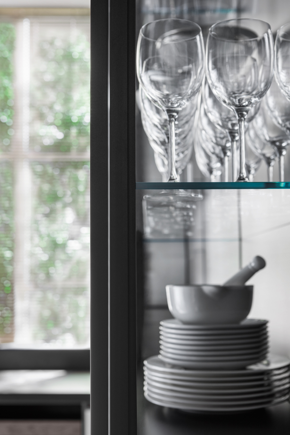 Bright wall unit Glass kitchen Dada