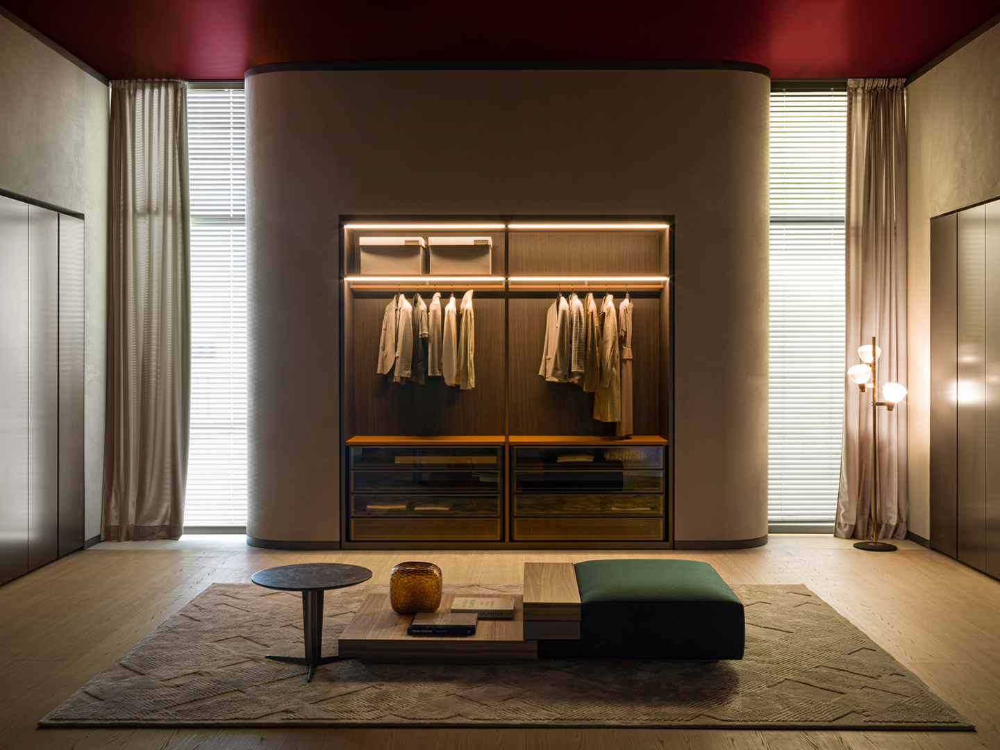 an Italian designed walk-in closet 