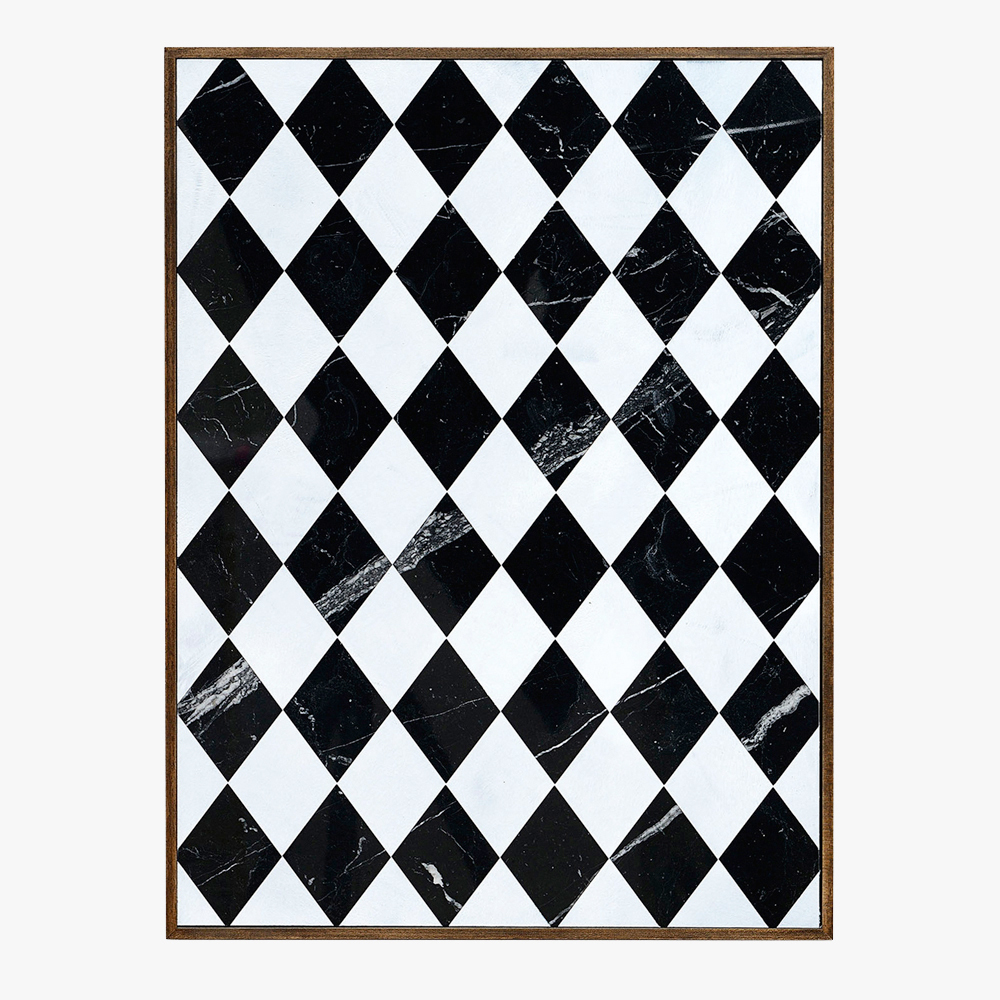 Aramis, 2015 Acrylic, Marble, Frame 76 × 57 cm