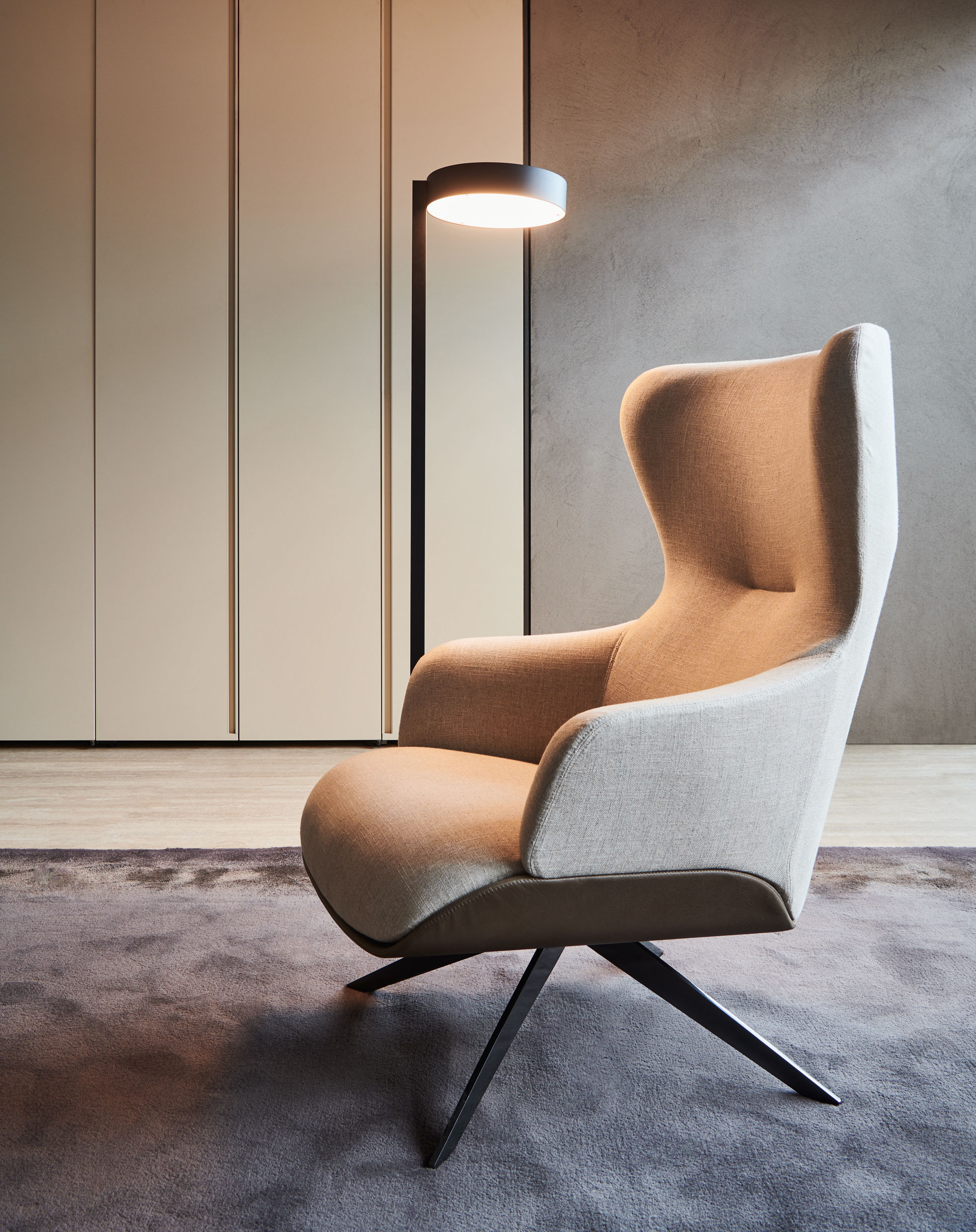 designer armchair with bergere kensington rodolfo dordoni