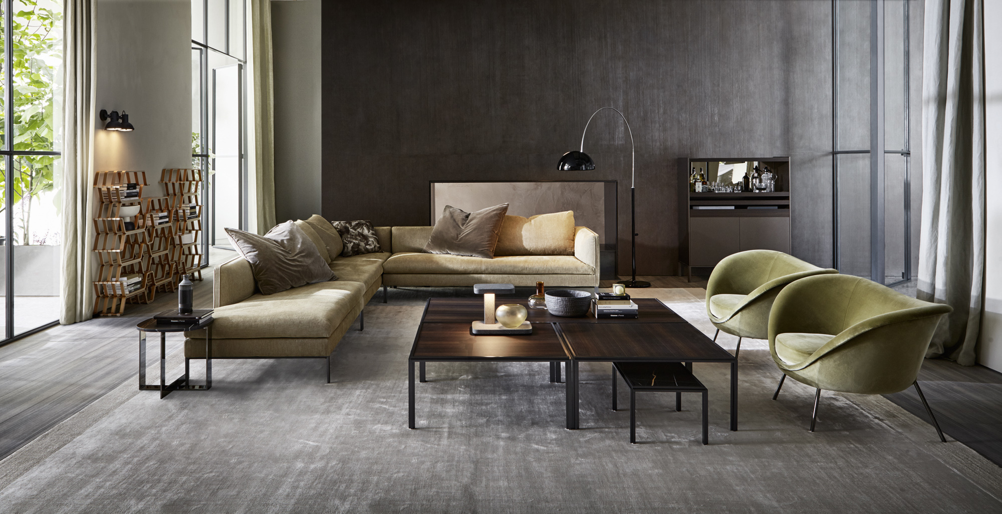 Paul sofa, Jan small table, Quinten sideborad, design Vincent Van Duysen