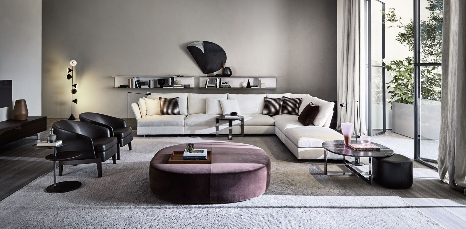 Italian modular sofa, thin structure - Holiday - Molteni&C